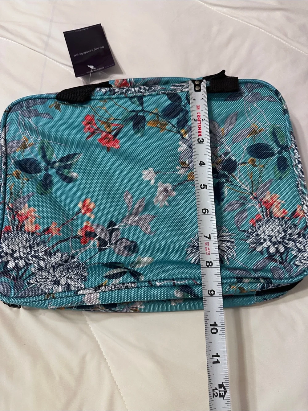 Bang & Carsen Large Hanging Travel Organizer Bag - Turquoise Flowers Prin